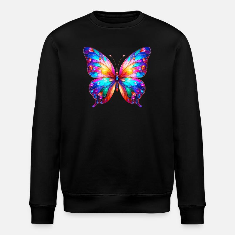 Butterfly - Stanley/Stella ROLLER Unisex Organic Sweatshirt - black