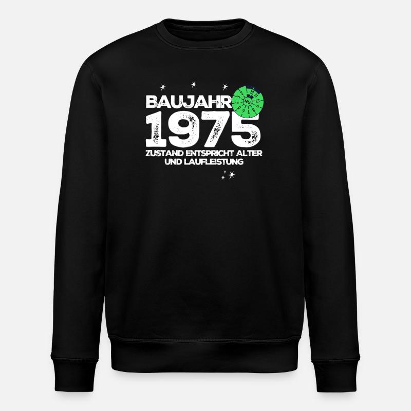 Baujahr 1975 - Stanley/Stella Unisex Bio-Sweatshirt ROLLER - Schwarz