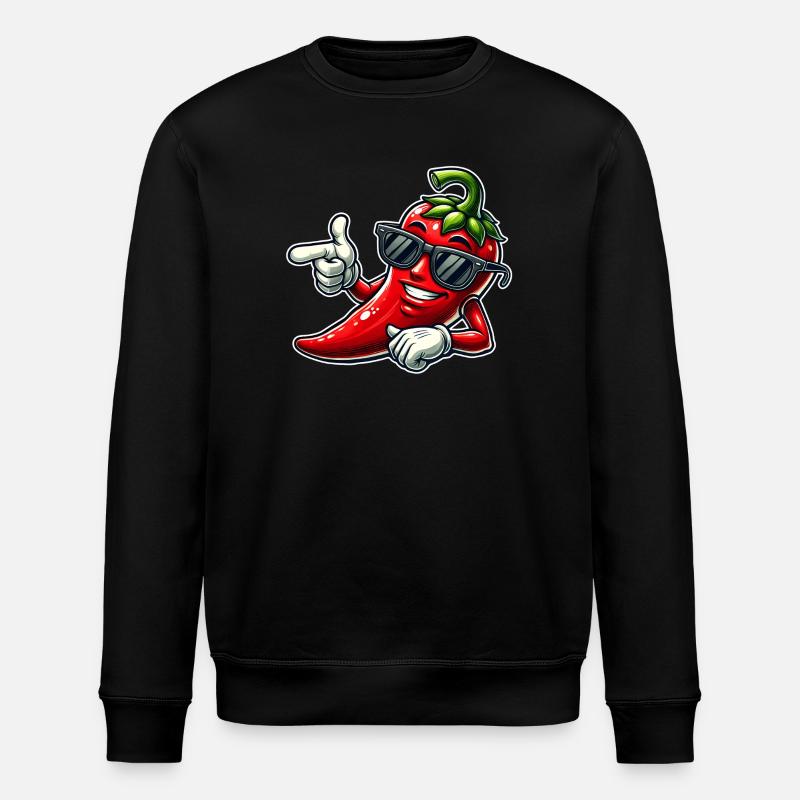 Cool chili - Stanley/Stella ROLLER Unisex Organic Sweatshirt - black