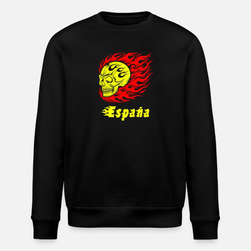 Spanein Totenkopf Design - Stanley/Stella Unisex Bio-Sweatshirt ROLLER - Schwarz