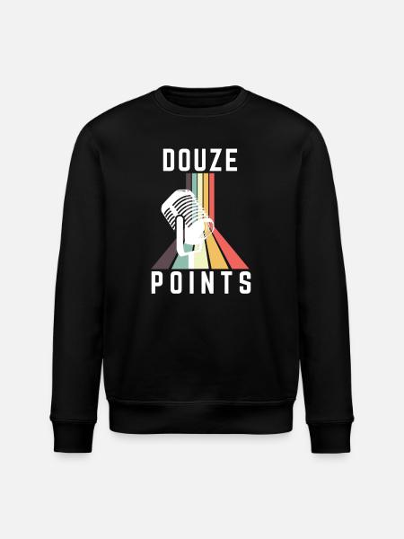 Douze Points Eurovision laulukilpailu - Stanley/Stella ROLLER unisex luomu-collegepaita - musta