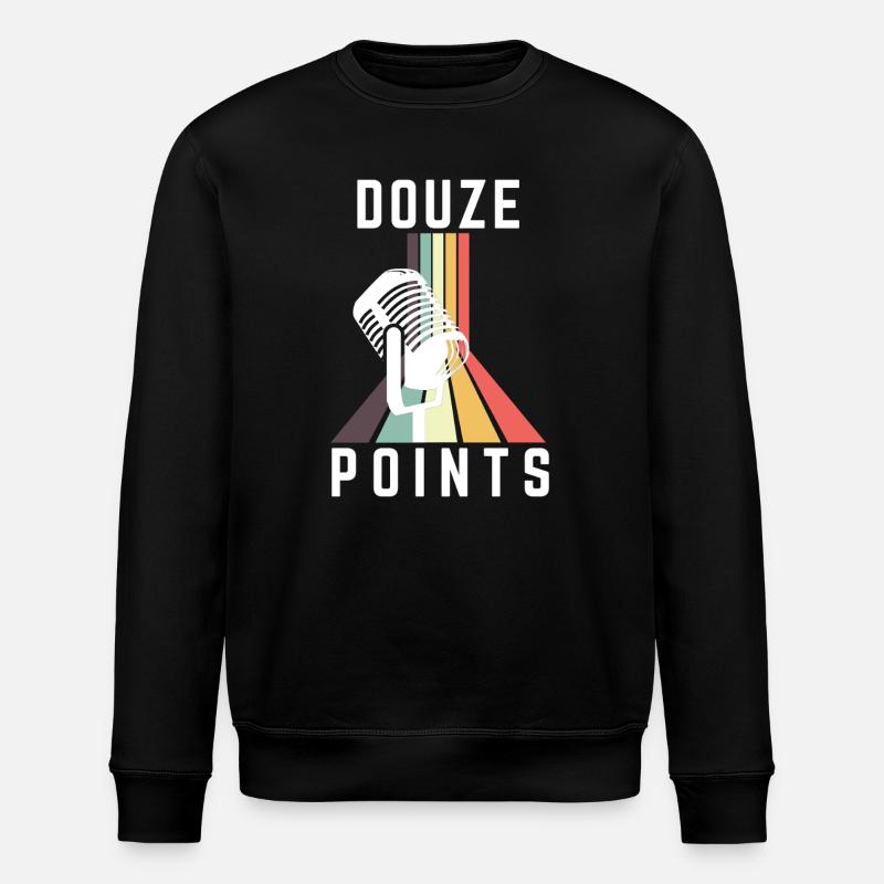Douze Points Eurovision Song Contest - Stanley/Stella ROLLER Unisex Organic Sweatshirt - black
