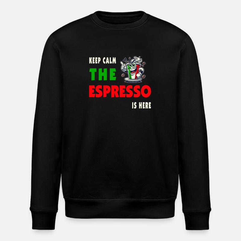 Espresso Italien / Kaffee Design - Stanley/Stella Unisex Bio-Sweatshirt ROLLER - Schwarz