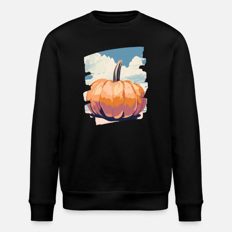 Pumpkin - Stanley/Stella ROLLER Unisex Organic Sweatshirt - black