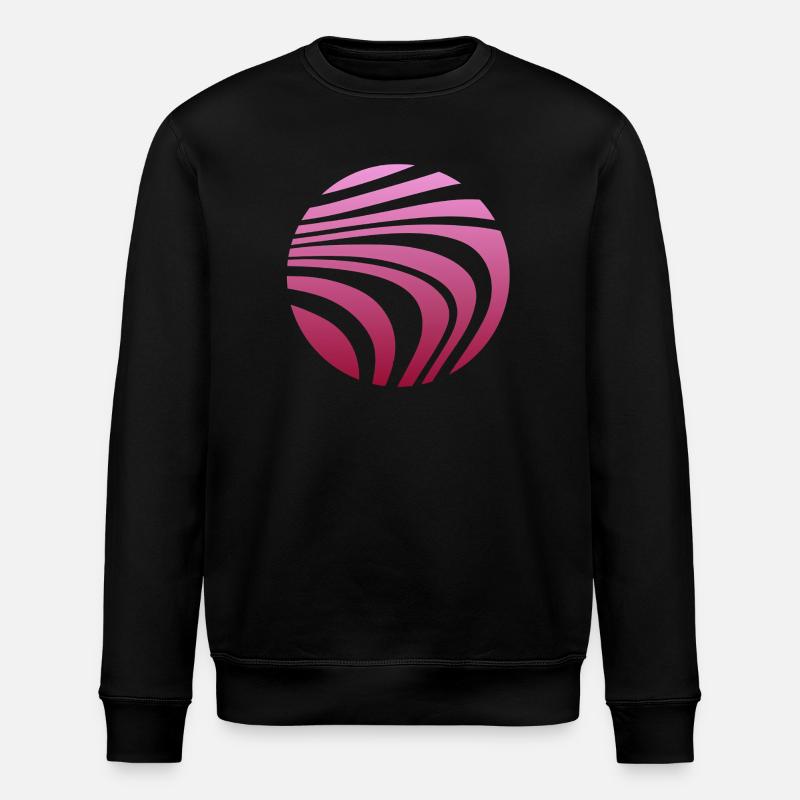 Psychedelic Pattern Pink Gradient - Stanley/Stella ROLLER Unisex Organic Sweatshirt - black