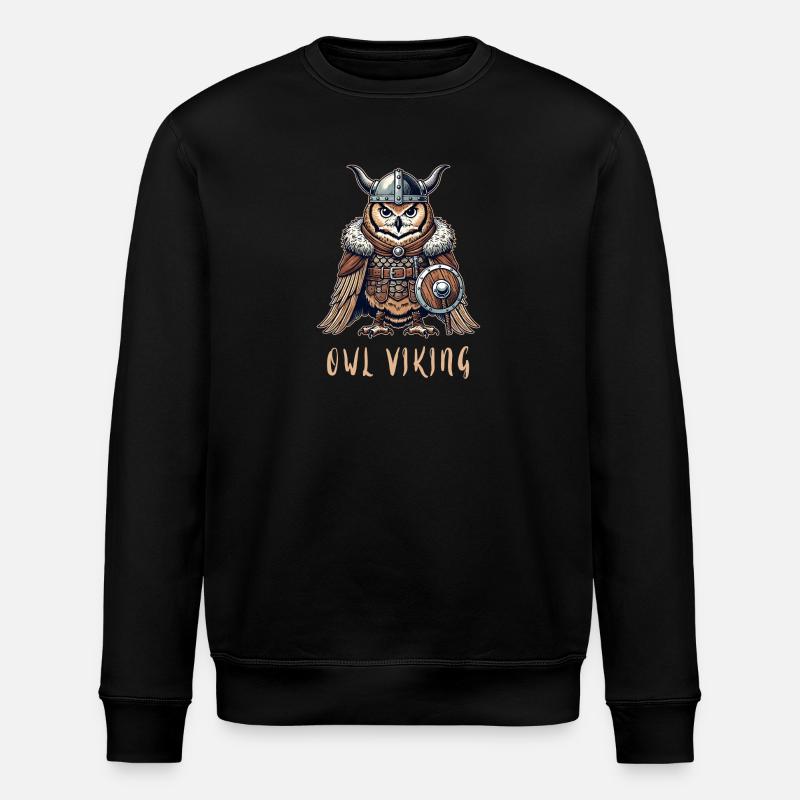 Hibou Viking – Le guerrier ailé - Sweat bio ROLLER Stanley/Stella Unisexe - noir