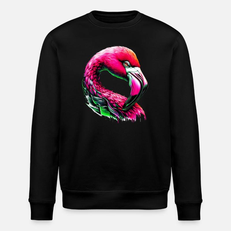 Flamingo - Stanley/Stella Unisex Bio-Sweatshirt ROLLER - Schwarz