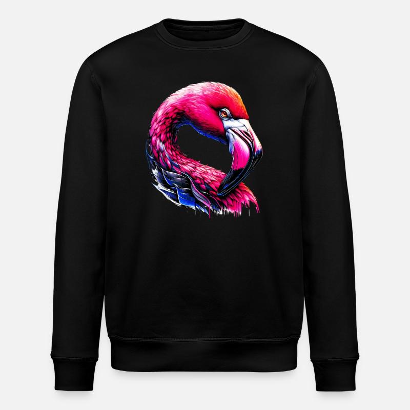 Flamingo - Stanley/Stella Unisex Bio-Sweatshirt ROLLER - Schwarz