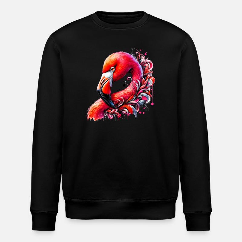 Flamingo - Stanley/Stella Unisex Bio-Sweatshirt ROLLER - Schwarz