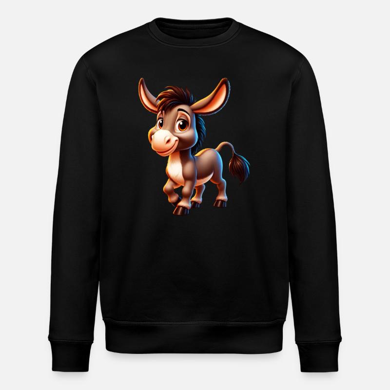 Mule âne - Sweat bio ROLLER Stanley/Stella Unisexe - noir