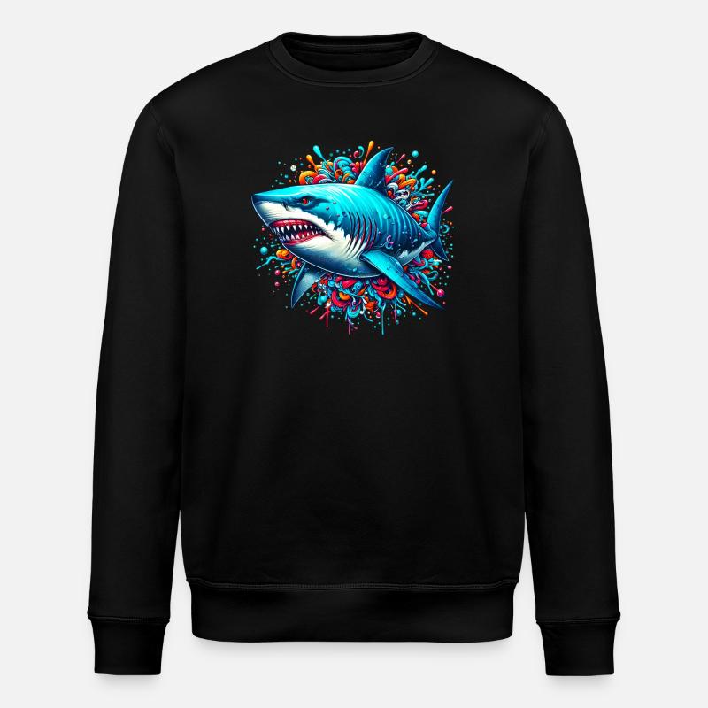 Shark - Stanley/Stella ROLLER Unisex Organic Sweatshirt - black