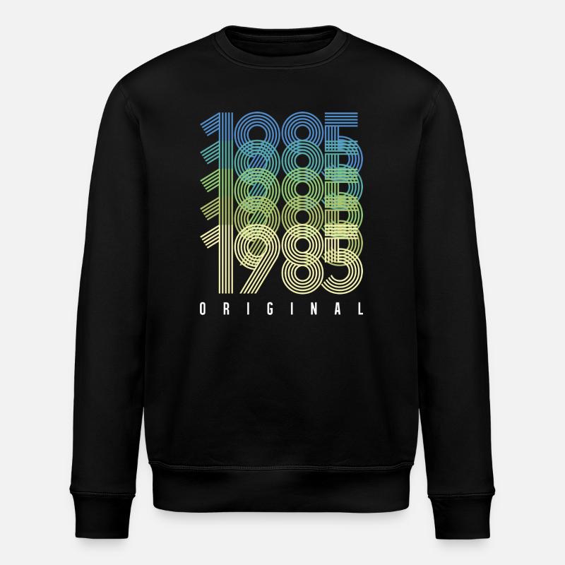 Konzentrische Jahresringe 1965 2015 - Stanley/Stella Unisex Bio-Sweatshirt ROLLER - Schwarz