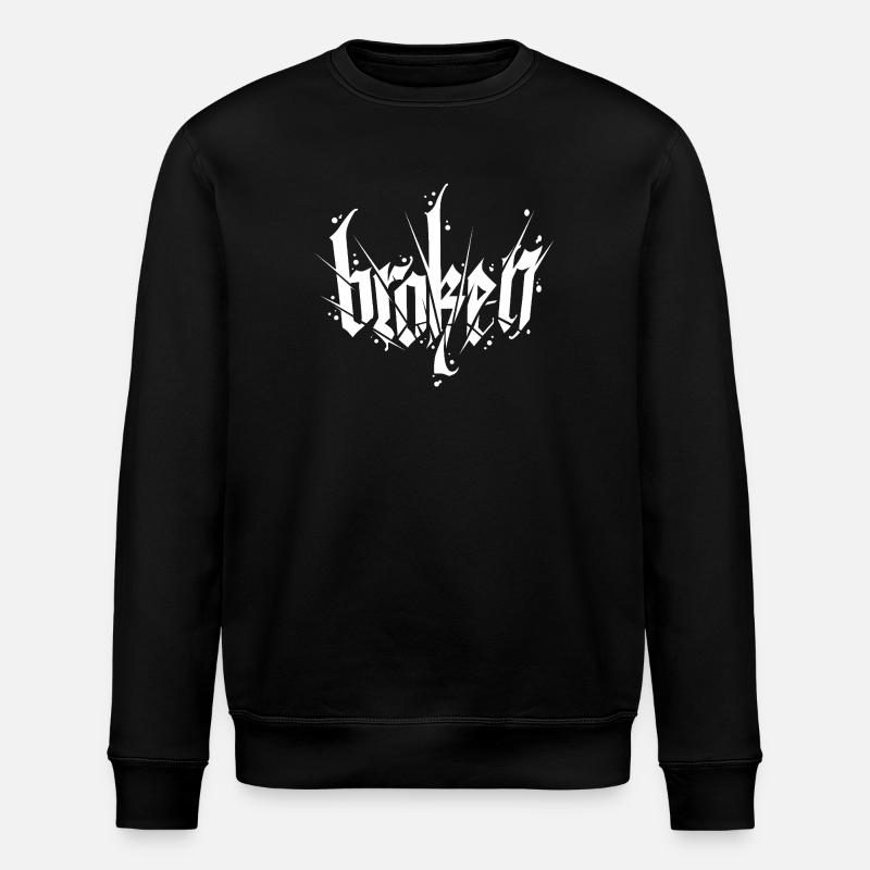 Broken Calligraphy Dark Lettering - Stanley/Stella ROLLER Unisex Organic Sweatshirt - black