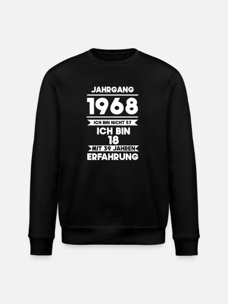Devise : né en 1968 - Sweat bio ROLLER Stanley/Stella Unisexe - noir