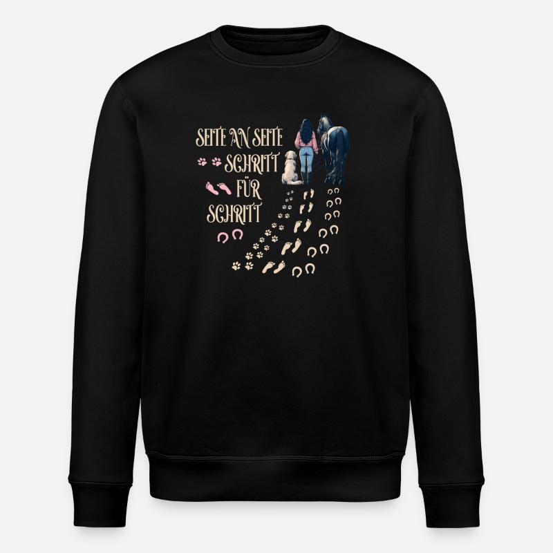 Frauchen Hund und Pferd - Stanley/Stella Unisex Bio-Sweatshirt ROLLER - Schwarz