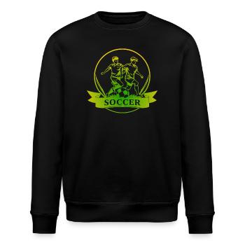Fußballer Logo - Stanley/Stella Unisex Bio-Sweatshirt ROLLER - Schwarz - Vorne - Nik (191cm)