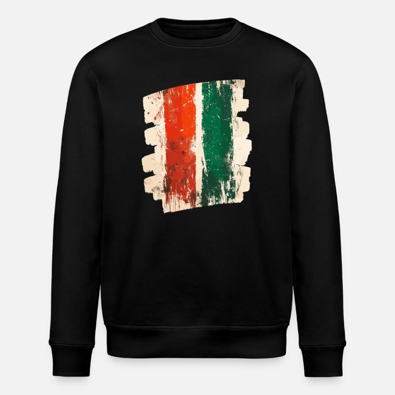 Drapeau italien Italie - Sweat bio ROLLER Stanley/Stella Unisexe - noir