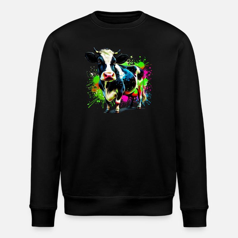 Kuh - Stanley/Stella Unisex Bio-Sweatshirt ROLLER - Schwarz