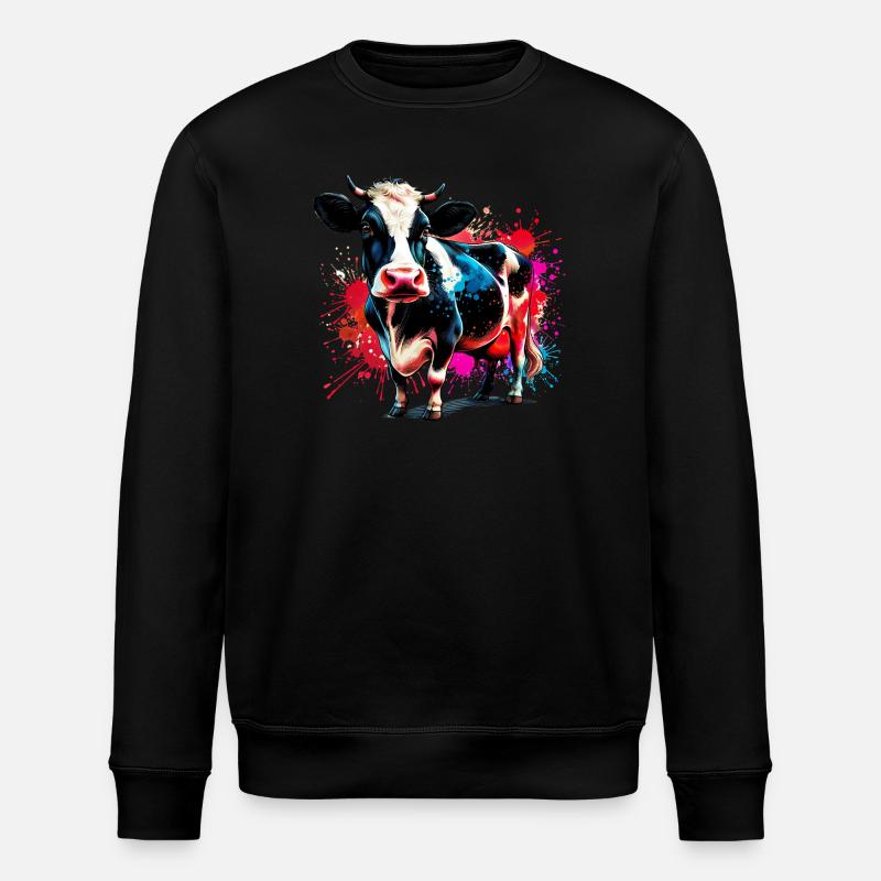 Kuh - Stanley/Stella Unisex Bio-Sweatshirt ROLLER - Schwarz