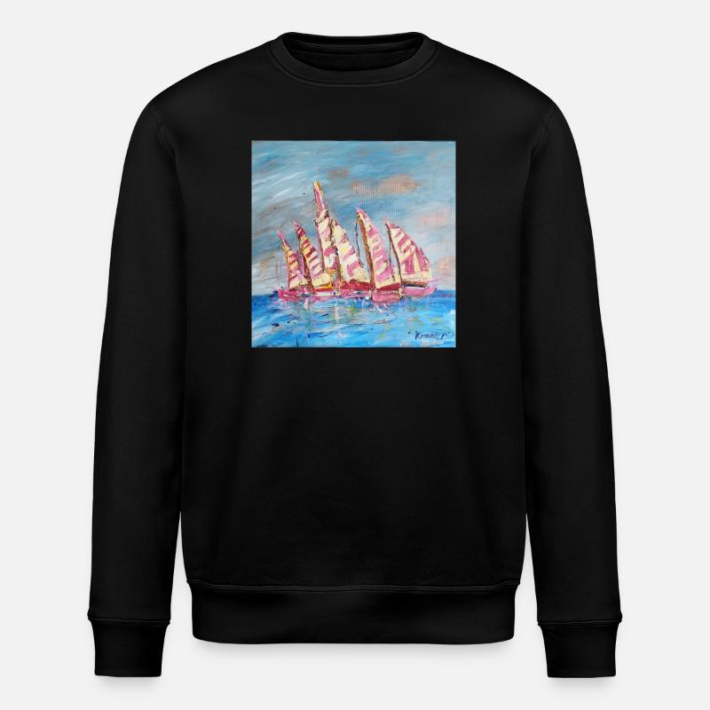 Farbige Segelregatten - Stanley/Stella Unisex Bio-Sweatshirt ROLLER - Schwarz