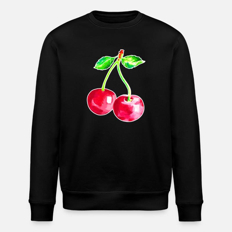 Cerise, Cerisier rouge - Sweat bio ROLLER Stanley/Stella Unisexe - noir