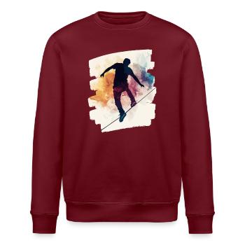 Slackline Slacklining Balance - Stanley/Stella Unisex Bio-Sweatshirt ROLLER - Burgunderrot - Vorne - Nik (191cm)