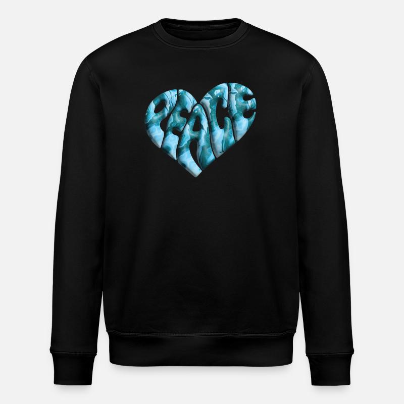 Coeur de la Paix 3d Marbré - Sweat bio ROLLER Stanley/Stella Unisexe - noir