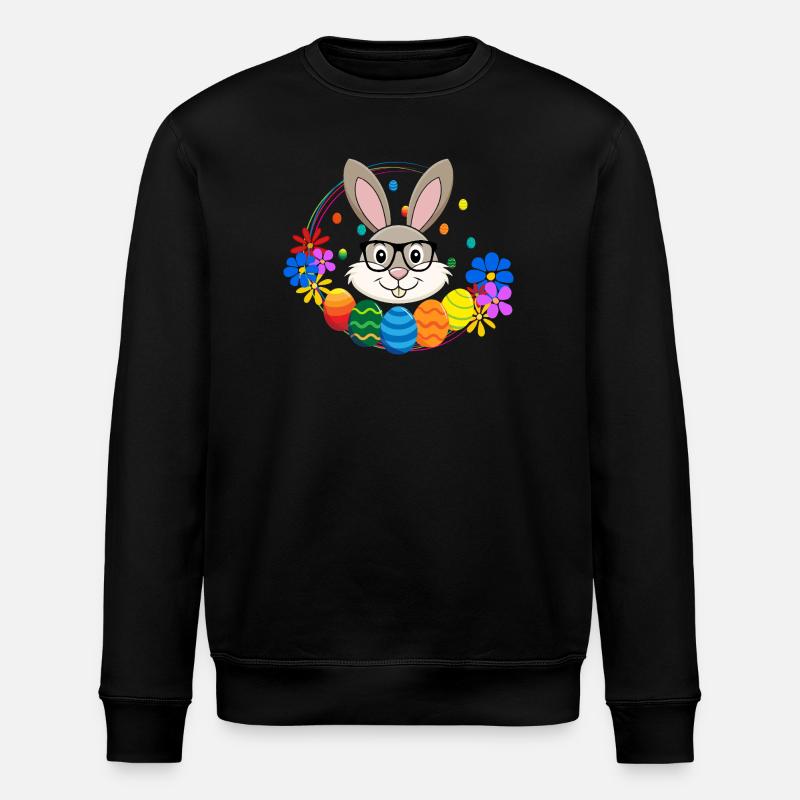 Ostern Osterhase Hase - Stanley/Stella Unisex Bio-Sweatshirt ROLLER - Schwarz