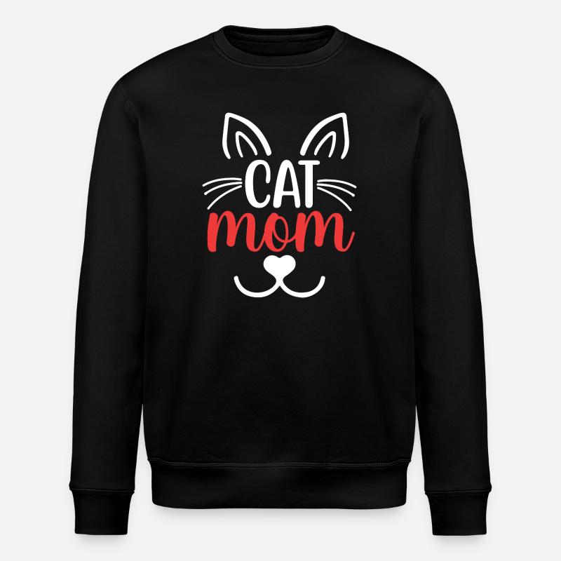 Cat Mom - Stanley/Stella ROLLER Unisex Organic Sweatshirt - black