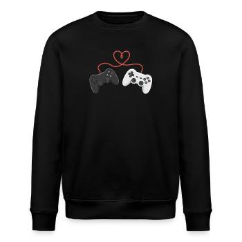 Herzverdrahtete Controller-Duo - Stanley/Stella Unisex Bio-Sweatshirt ROLLER - Schwarz - Vorne - Nik (191cm)