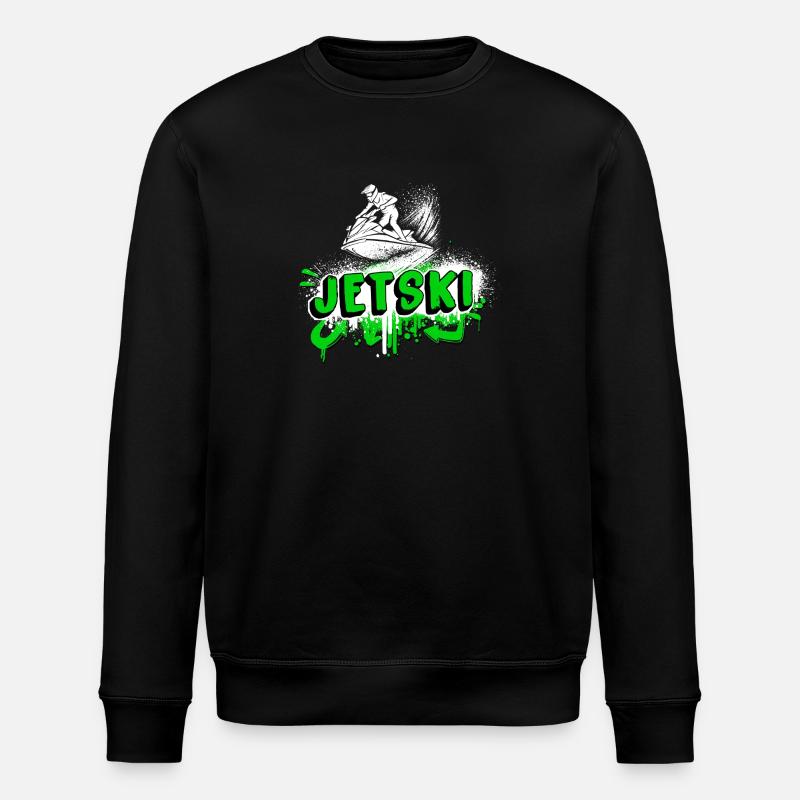 Jetski Graffiti – Splash and Ride - Stanley/Stella Unisex Bio-Sweatshirt ROLLER - Schwarz