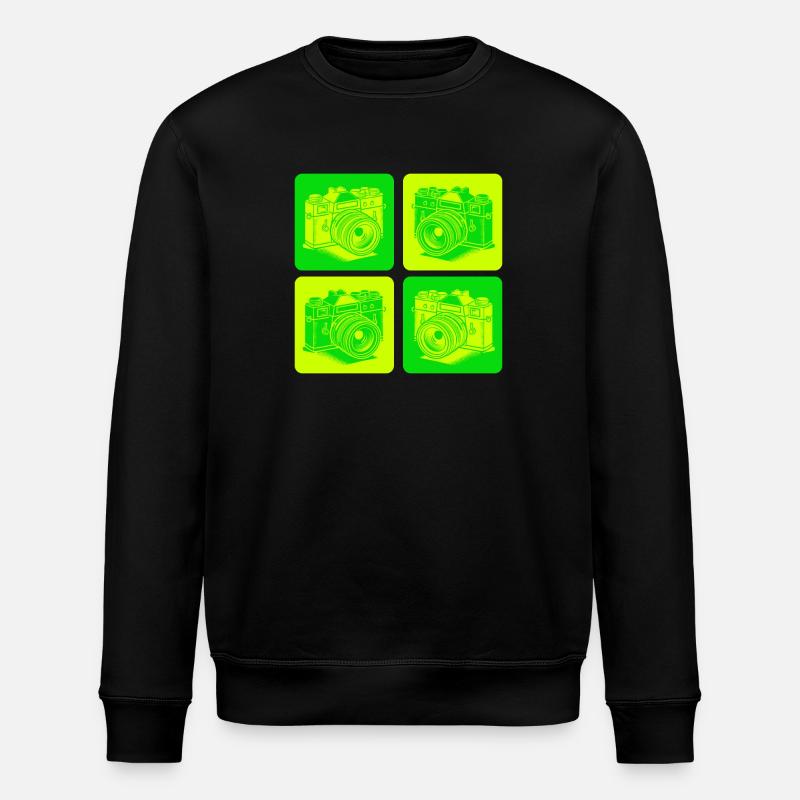 Camera – Pop Art Photography Camera - Stanley/Stella ROLLER Unisex Organic Sweatshirt - black