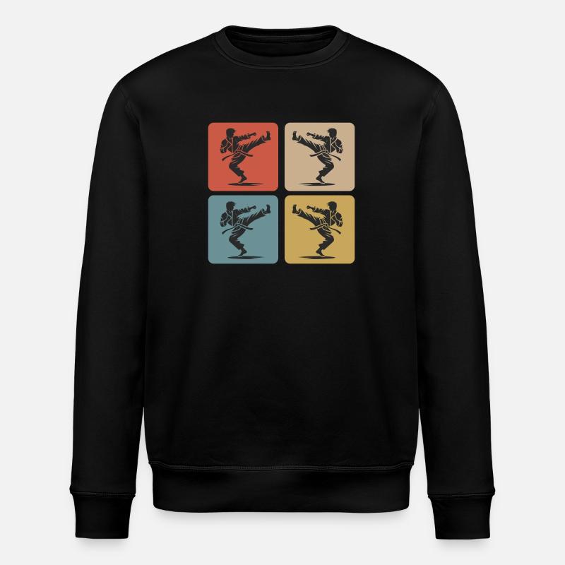 Silhouette de karaté – Style rétro - Sweat bio ROLLER Stanley/Stella Unisexe - noir