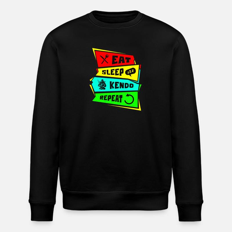 Manger Dormir Kendo Répéter - Sweat bio ROLLER Stanley/Stella Unisexe - noir