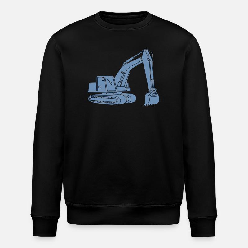Bagger Silhouette Baugeräteführer Tiefbau - Stanley/Stella Unisex Bio-Sweatshirt ROLLER - Schwarz