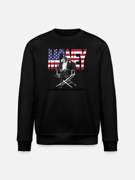 Money rules the world - Stanley/Stella ROLLER Unisex Organic Sweatshirt - black