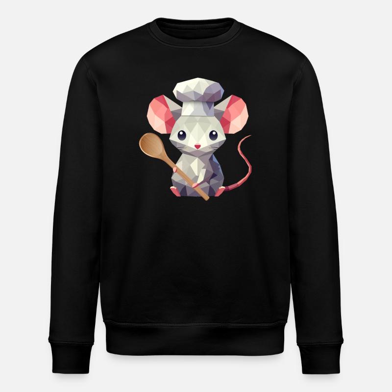 Culinary charm in polygon style - Stanley/Stella ROLLER Unisex Organic Sweatshirt - black