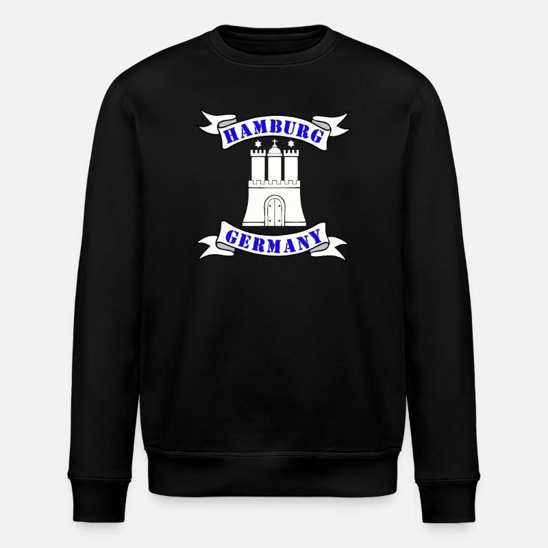 Hamburg Germany , Hammerburg - Stanley/Stella Unisex Bio-Sweatshirt ROLLER - Schwarz