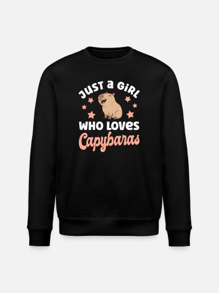 Capybara Wasserschwein - Stanley/Stella ROLLER Unisex Organic Sweatshirt - black