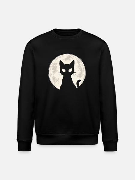Chat dans la lune - Sweat bio ROLLER Stanley/Stella Unisexe - noir