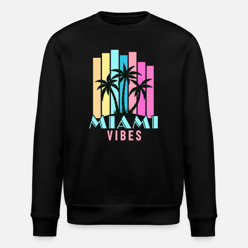Miami Vibes - Stanley/Stella ROLLER Unisex Organic Sweatshirt - black