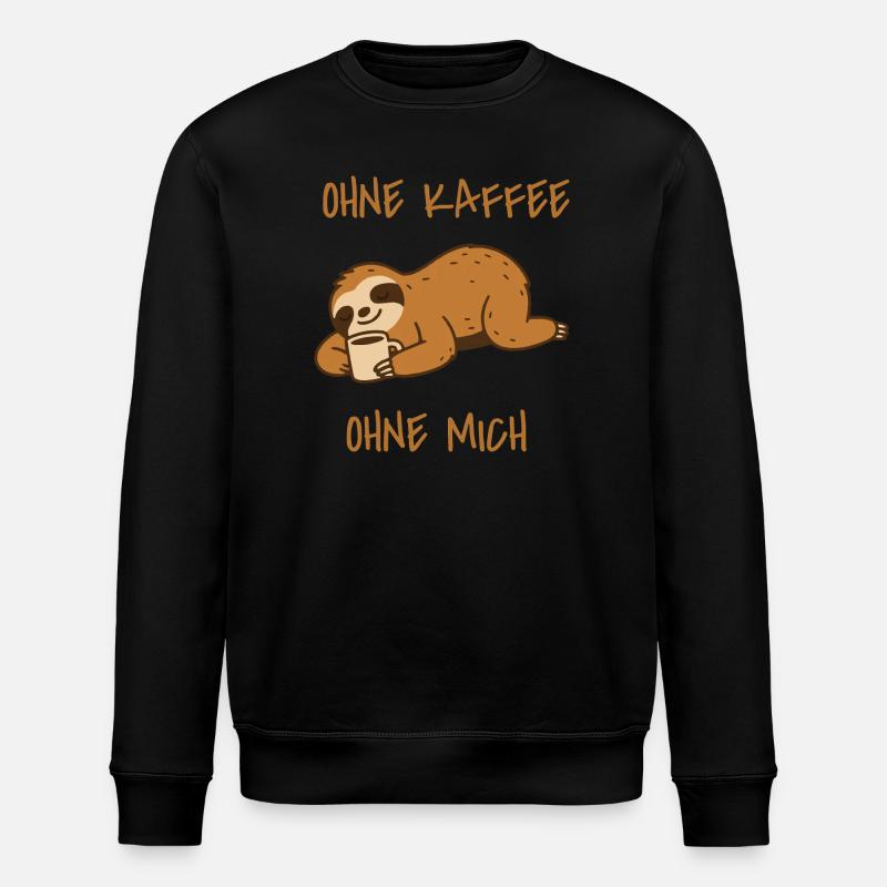 Paresseux sans café sans moi - Sweat bio ROLLER Stanley/Stella Unisexe - noir