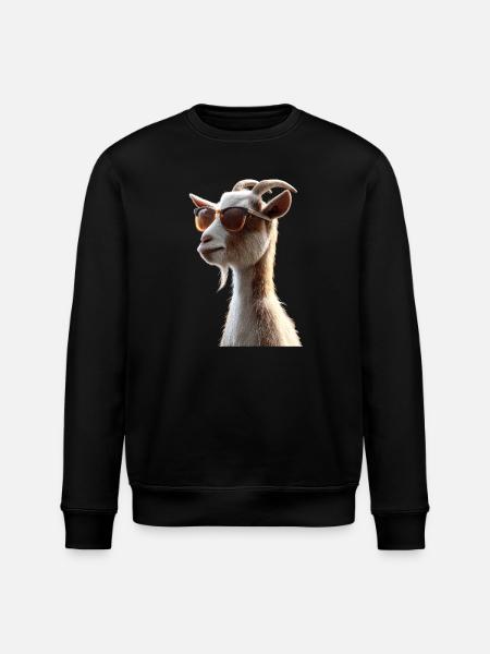 Geit Binnenlandse Geit Steenbok Geit Geit Schattige Geiten - Stanley/Stella Uniseks bio-sweatshirt ROLLER - zwart