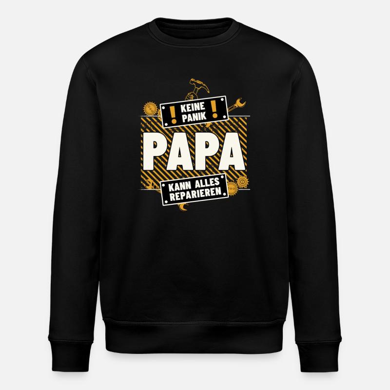 Papa kann alles - Stanley/Stella Unisex Bio-Sweatshirt ROLLER - Schwarz