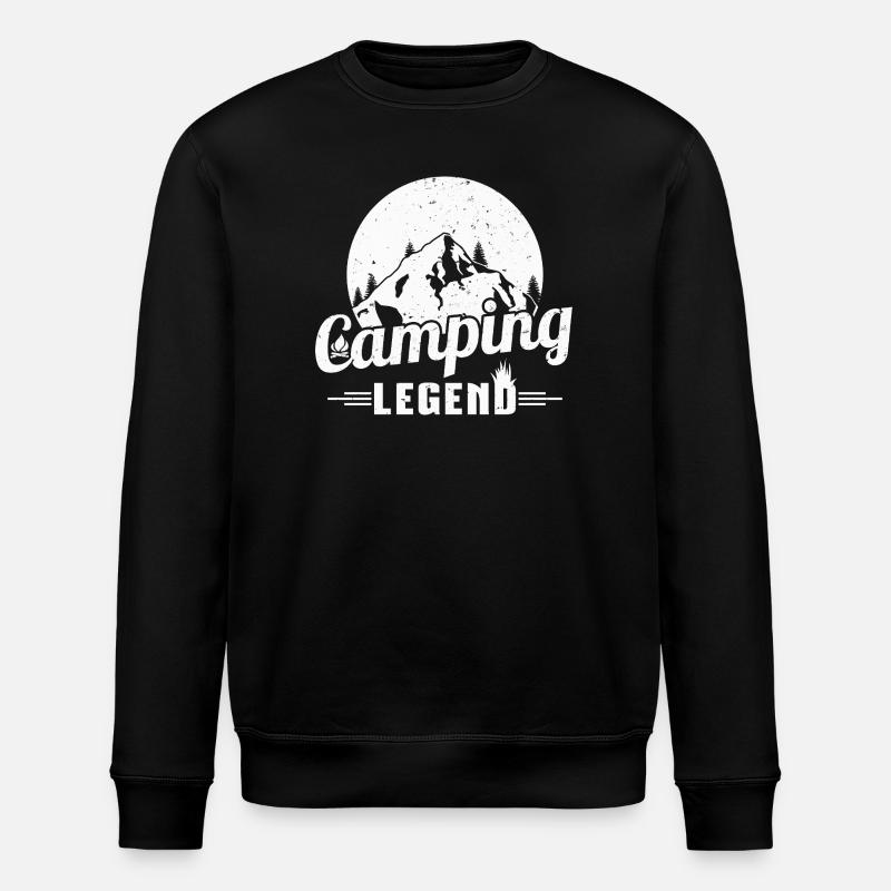 Mountain Camping Legend Design - Sweat bio ROLLER Stanley/Stella Unisexe - noir
