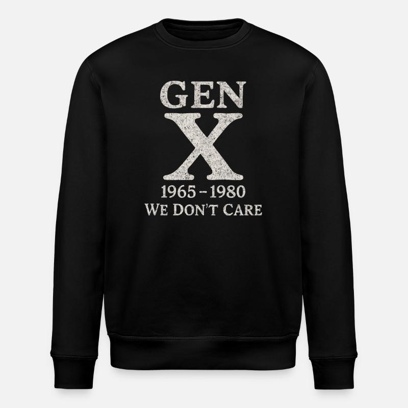 Generation X - We don't care - Stanley/Stella Unisex Bio-Sweatshirt ROLLER - Schwarz