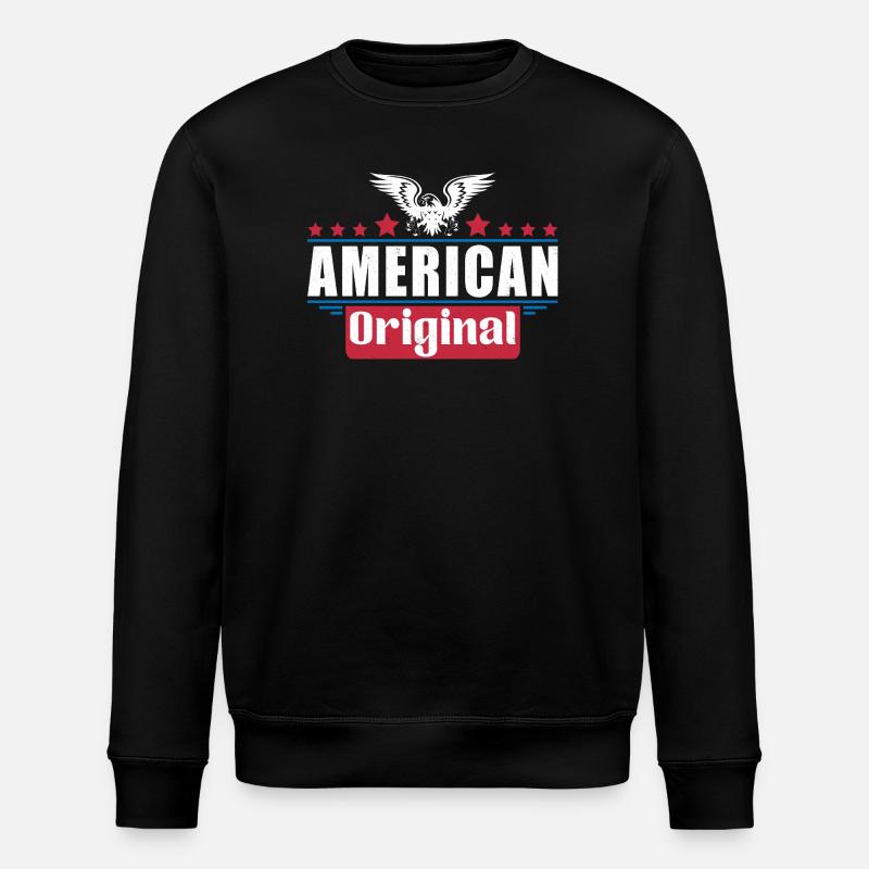 Aigle patriotique drapeau américain Design - Sweat bio ROLLER Stanley/Stella Unisexe - noir