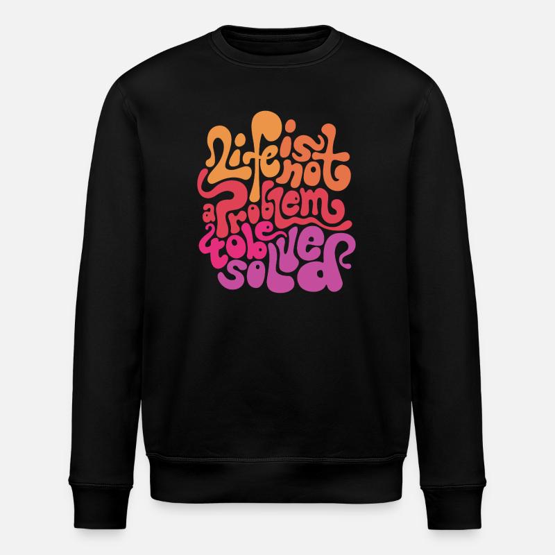 Psychedelic Verbiage - Stanley/Stella ROLLER Unisex Organic Sweatshirt - black