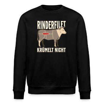 Rinderfilet krümelt nicht - Stanley/Stella Unisex Bio-Sweatshirt ROLLER - Schwarz - Vorne - Nik (191cm)