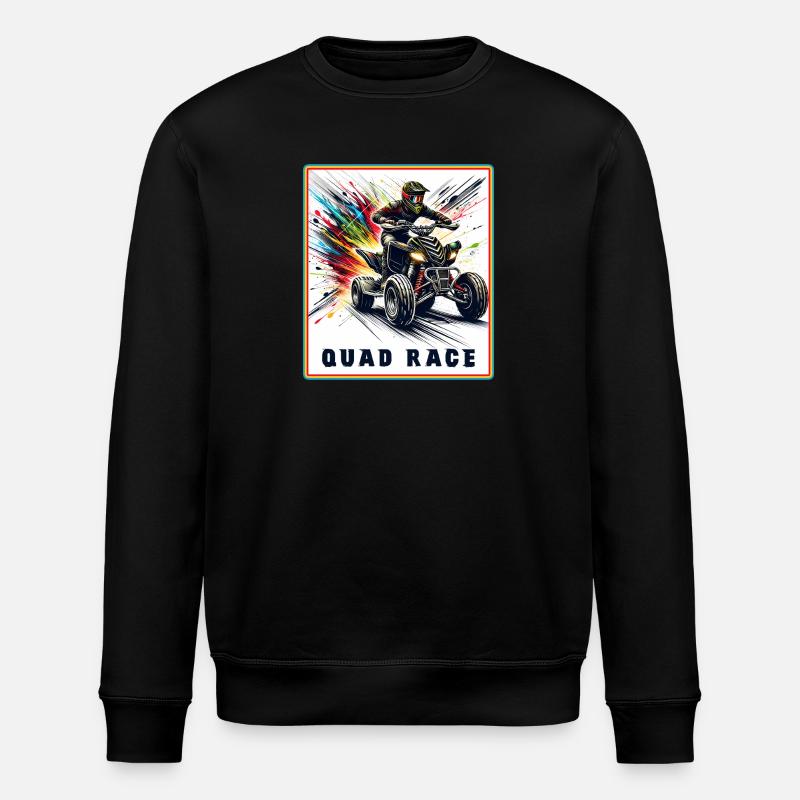 Quad Race – Speed Explosion - Stanley/Stella ROLLER Unisex Organic Sweatshirt - black